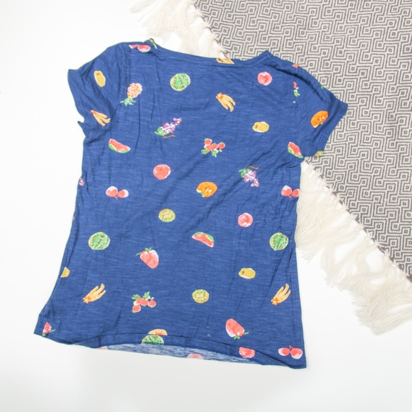 ✨Postmark | Blue Graphic Fruit Print Pocket Tee - Picture 4 of 4